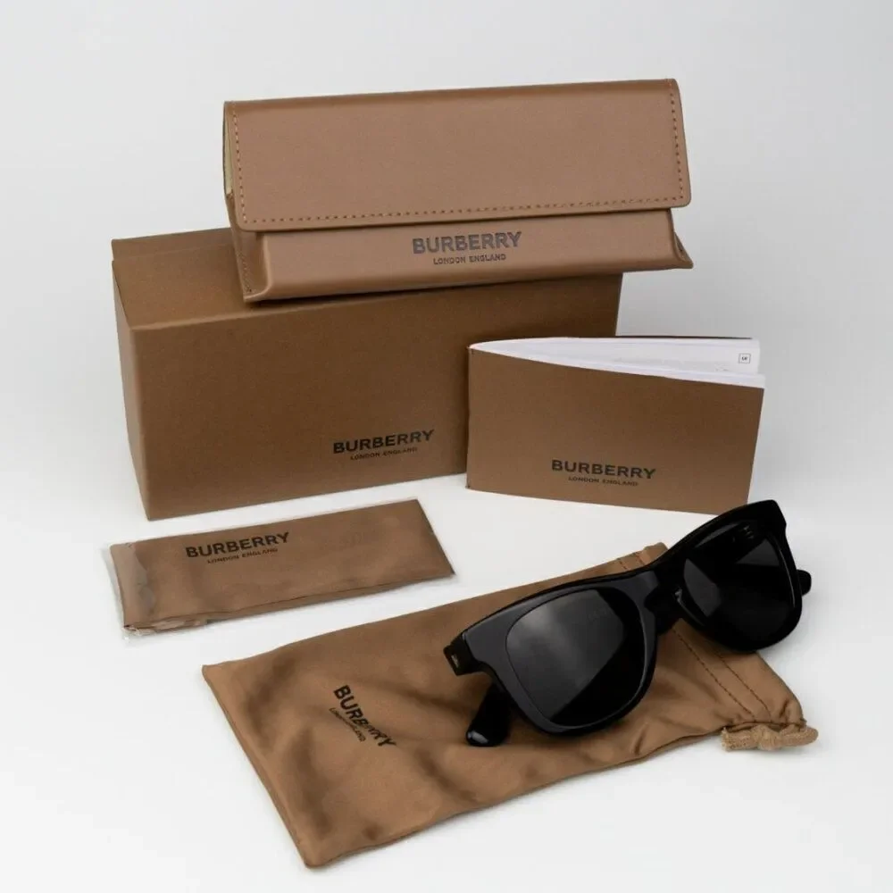 SALE! NEW Burberry BE4426 300187 Black Grey Square Unisex Sunglasses BE 4426
